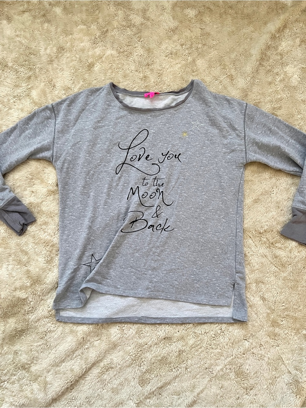 BETSEY JOHNSON Woman's Love You To The Moon & Back Crewneck Sweater Size S